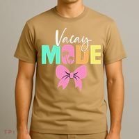 Vacay Mode Coquette Bow Summer Vacation Family Cruise Women T-Shirt thumb 3