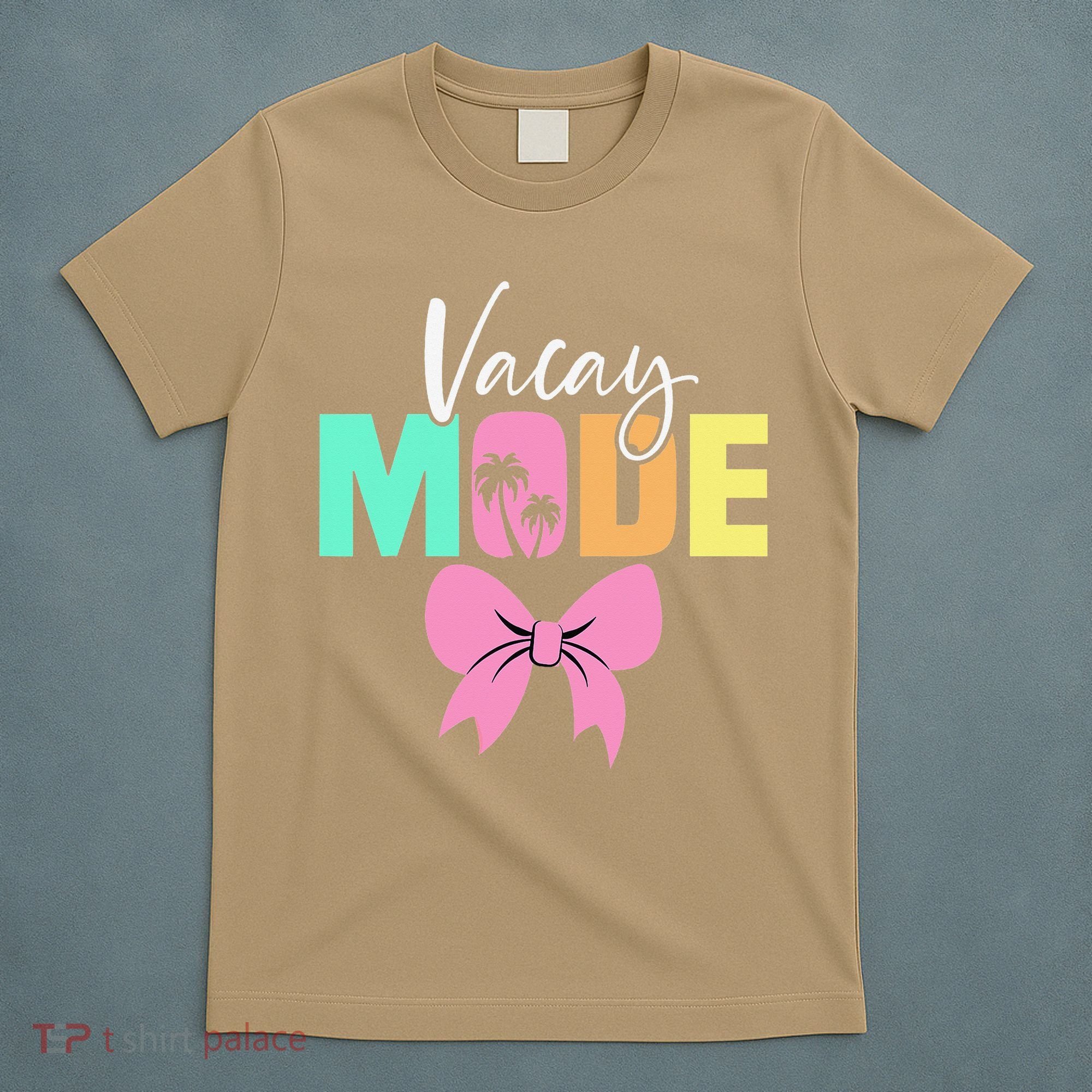 Vacay Mode Coquette Bow Summer Vacation Family Cruise Women T-Shirt