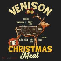 Venison Meat Chart The Christmas Meat Deer Hunter Hunting Women's Sweatshirt thumb 2