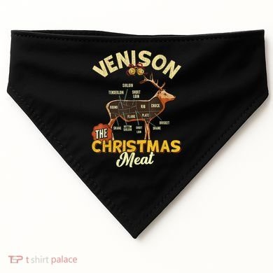 Venison Meat Chart The Christmas Meat Deer Hunter Hunting USA-Made Doggie Bandana