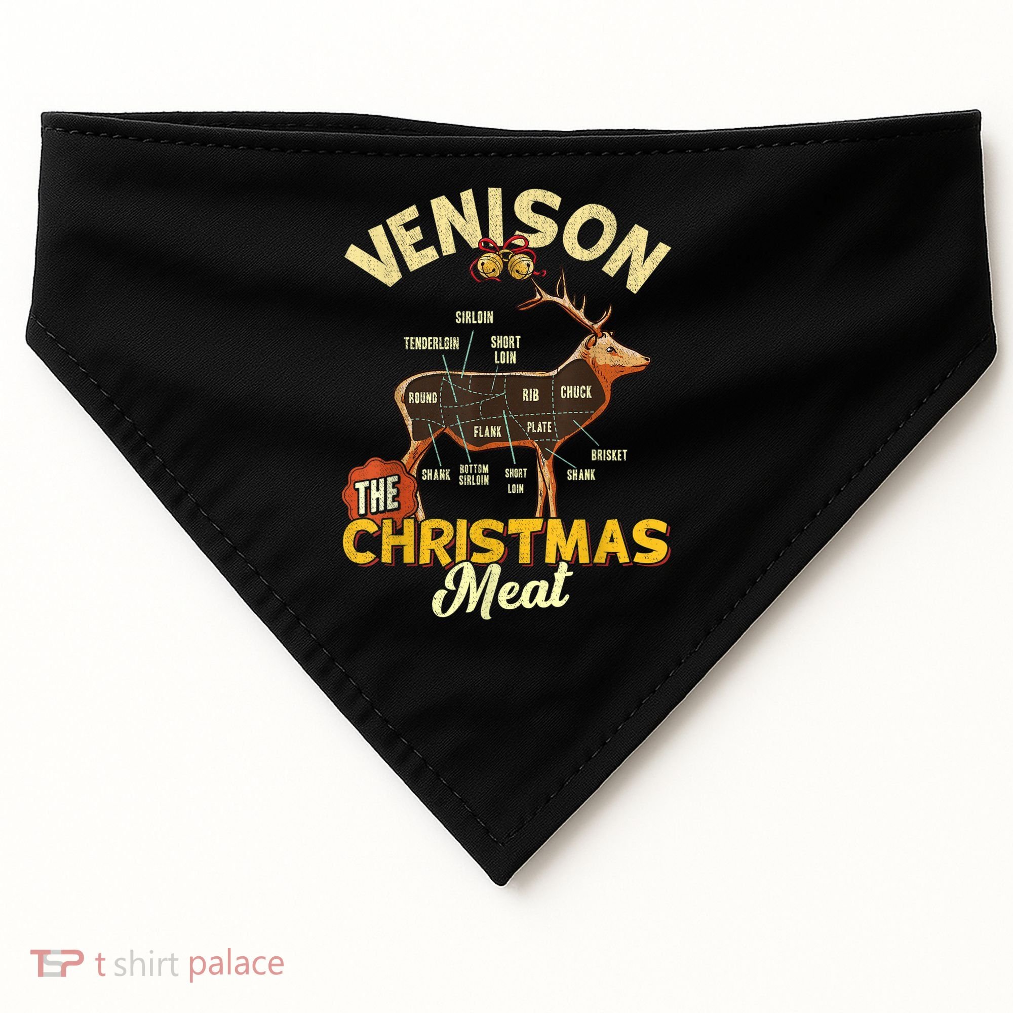 Venison Meat Chart The Christmas Meat Deer Hunter Hunting USA-Made Doggie Bandana