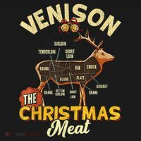 Venison Meat Chart The Christmas Meat Deer Hunter Hunting USA-Made Doggie Bandana thumb 2