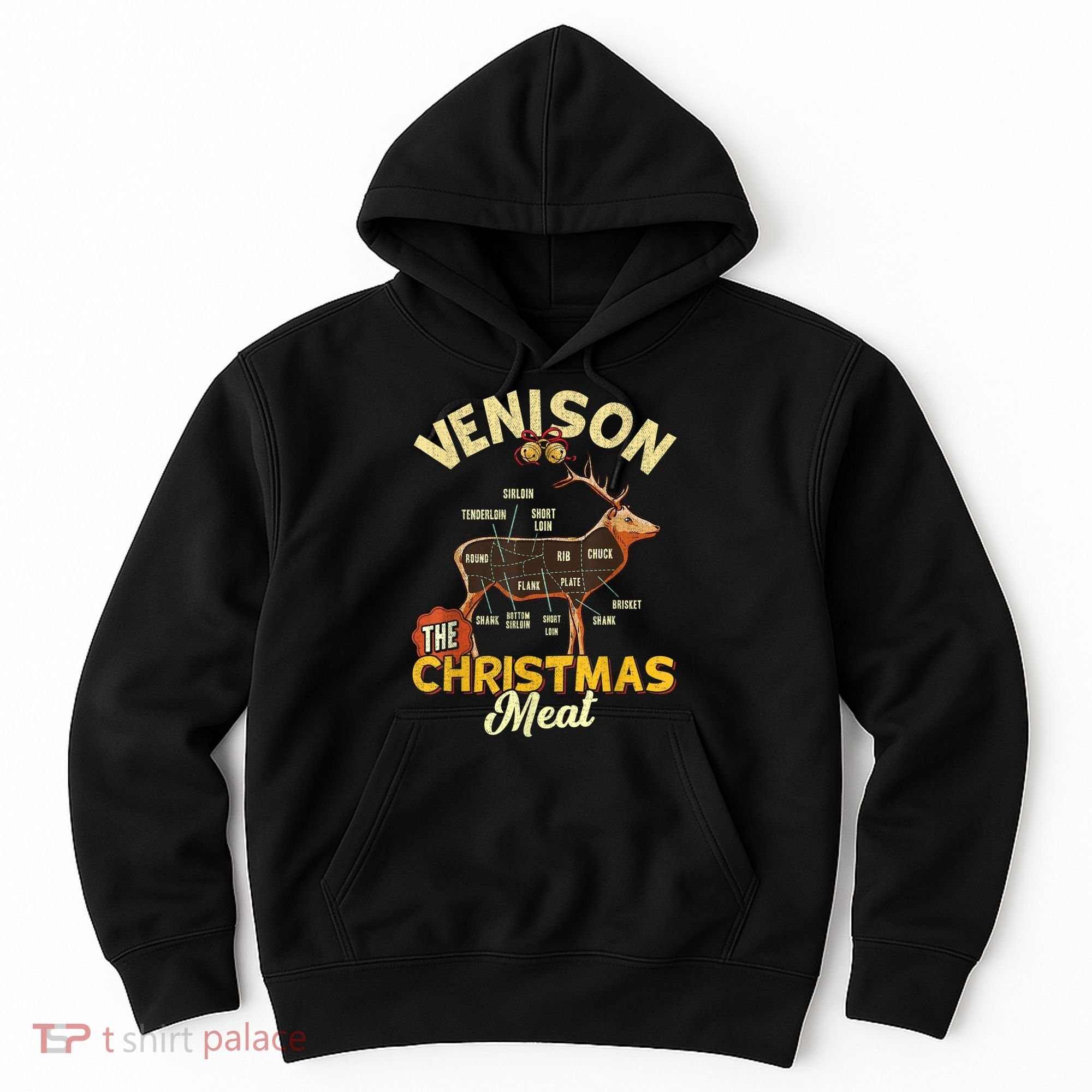 Venison Meat Chart The Christmas Meat Deer Hunter Hunting Hoodie