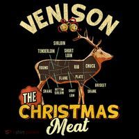 Venison Meat Chart The Christmas Meat Deer Hunter Hunting Hoodie thumb 7