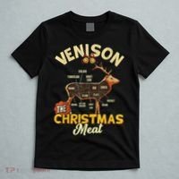Venison Meat Chart The Christmas Meat Deer Hunter Hunting T-Shirt thumb 5
