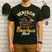 Venison Meat Chart The Christmas Meat Deer Hunter Hunting T-Shirt thumb 6