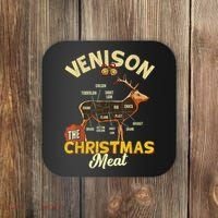 Venison Meat Chart The Christmas Meat Deer Hunter Hunting Coaster thumb 0