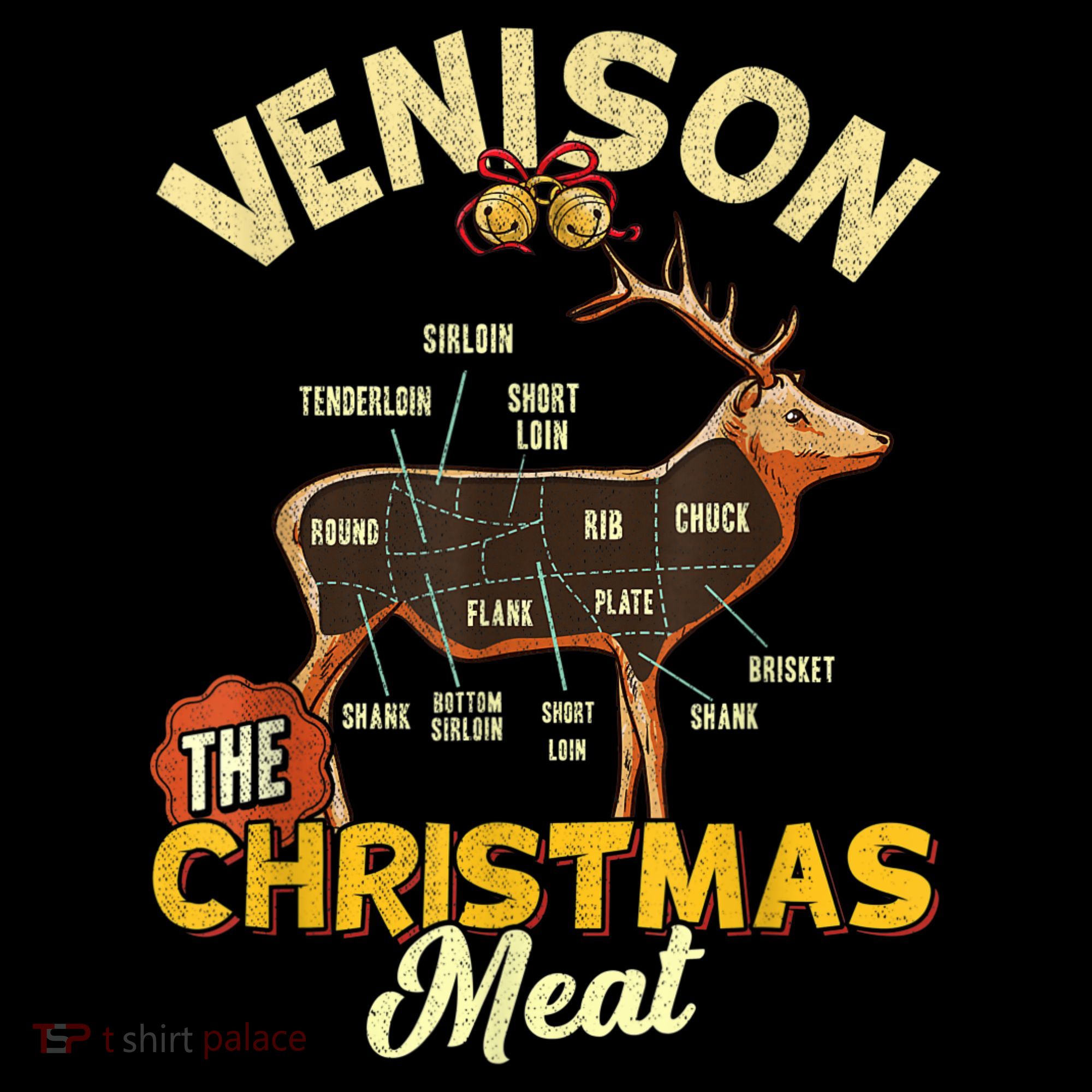 Venison Meat Chart The Christmas Meat Deer Hunter Hunting Baby Bodysuit