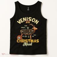 Venison Meat Chart The Christmas Meat Deer Hunter Hunting Tank Top thumb 2