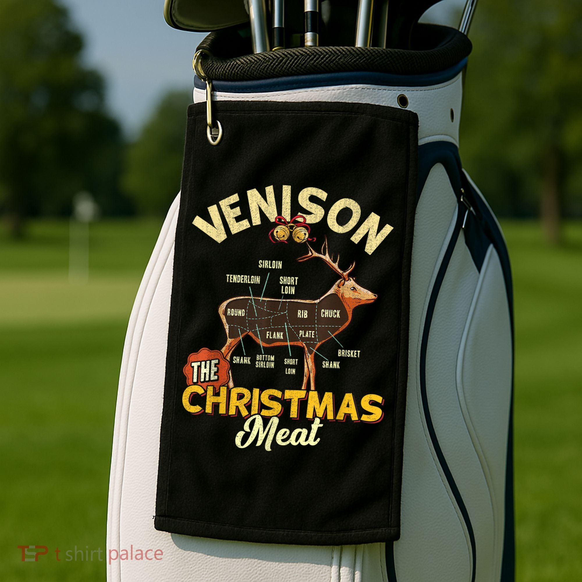 Venison Meat Chart The Christmas Meat Deer Hunter Hunting Golf Towel