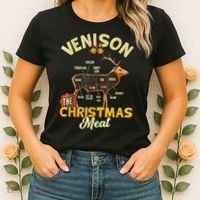 Venison Meat Chart The Christmas Meat Deer Hunter Hunting Women's T-Shirt thumb 2