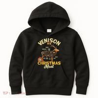 Venison Meat Chart The Christmas Meat Deer Hunter Hunting Kids Hoodie thumb 0
