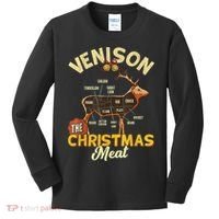 Venison Meat Chart The Christmas Meat Deer Hunter Hunting Kids Long Sleeve Shirt thumb 0