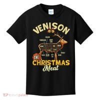 Venison Meat Chart The Christmas Meat Deer Hunter Hunting Kids T-Shirt thumb 0
