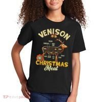 Venison Meat Chart The Christmas Meat Deer Hunter Hunting Kids T-Shirt thumb 2