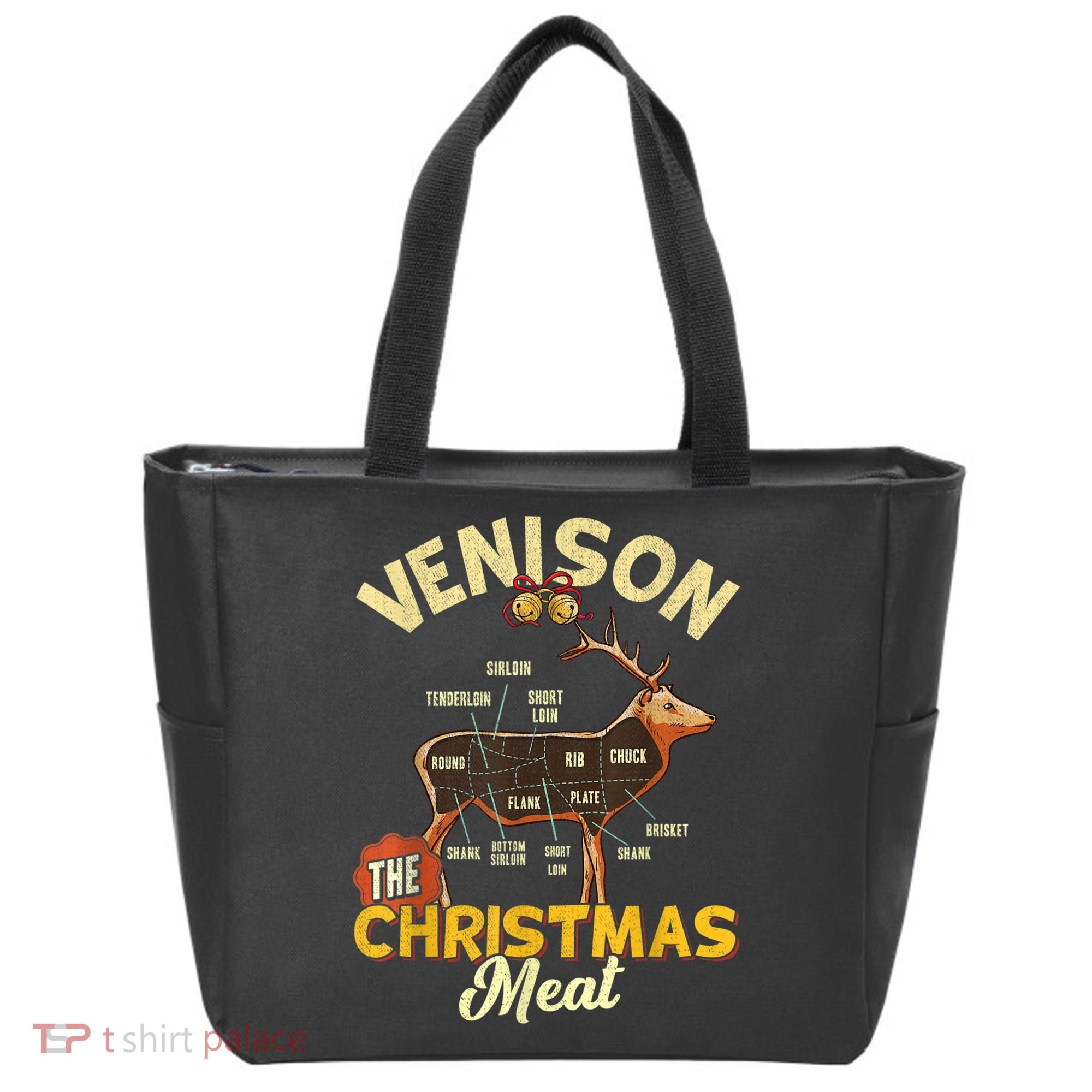 Venison Meat Chart The Christmas Meat Deer Hunter Hunting Tote Bag