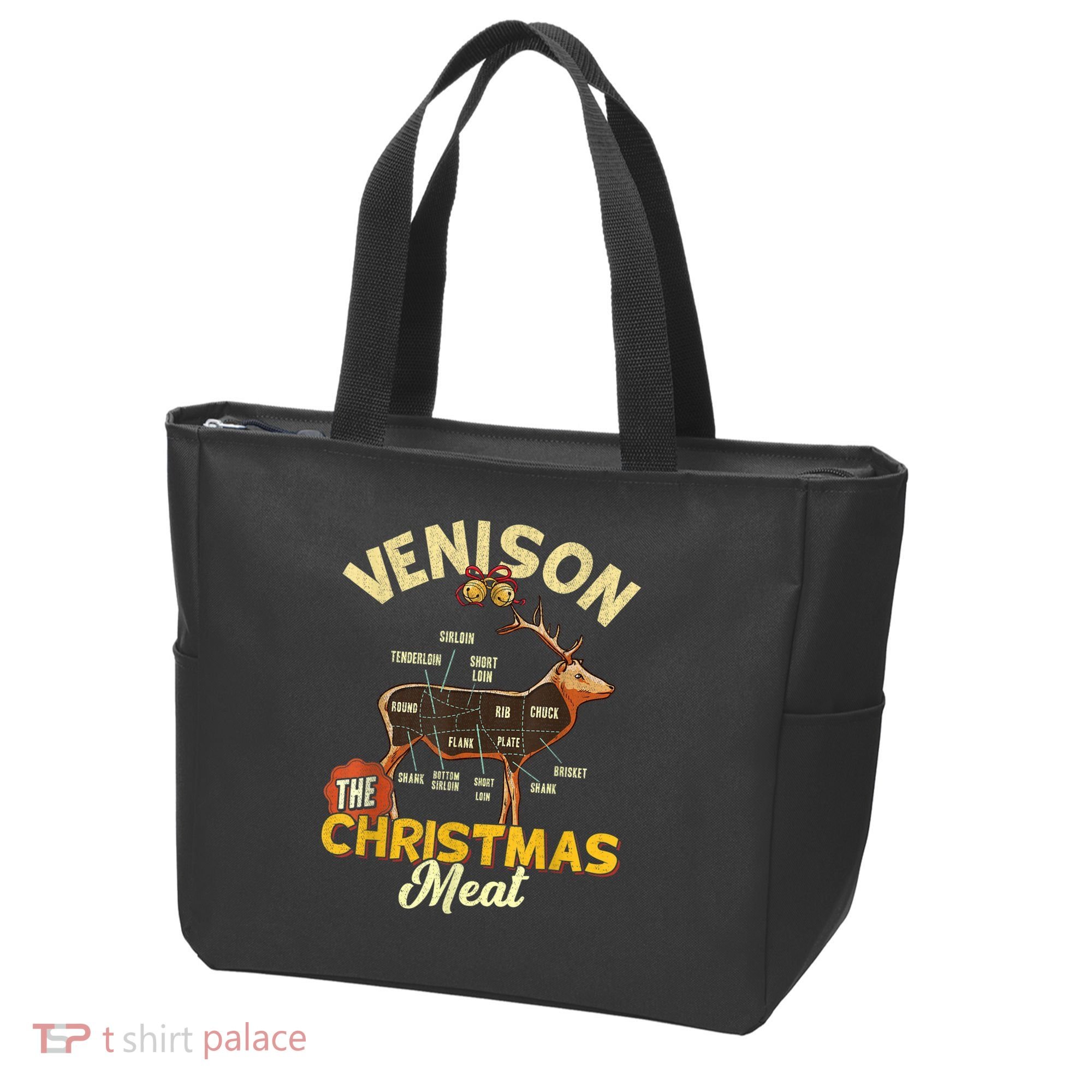 Venison Meat Chart The Christmas Meat Deer Hunter Hunting Tote Bag