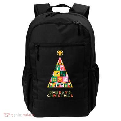 Vintage Merry Christmas Pattern Tree Backpack