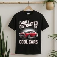Vintage Muscle Car Easily Distracted By Cool Cars T-Shirt thumb 2