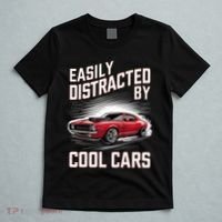 Vintage Muscle Car Easily Distracted By Cool Cars T-Shirt thumb 5