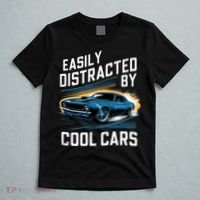 Vintage Muscle Car Easily Distracted By Cool Cars T-Shirt thumb 5