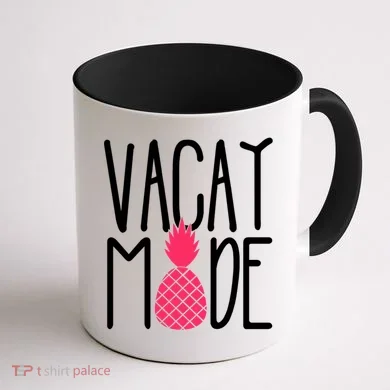 Vacay Mode Cute Pineapple Coffee Mug back