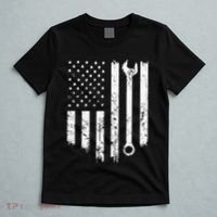 Vintage Mechanic Distressed American Flag T-Shirt thumb 5