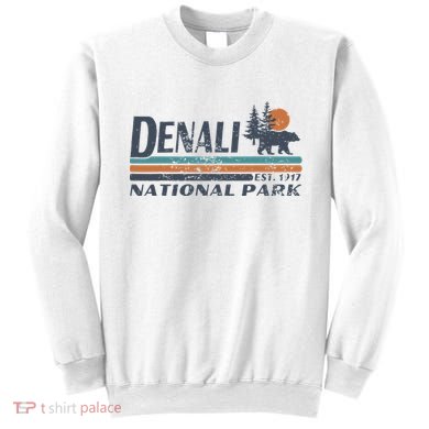 Vintage Mt. Denali National Park Alaska Mountain Sweatshirt