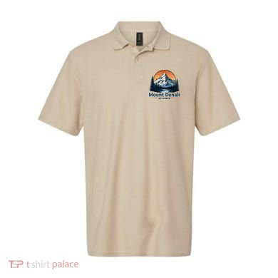 Vintage Mt. Denali National Park Alaska Mountain Souvenir Polo
