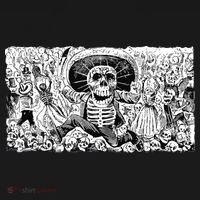 Vintage Mexico Day Of The Dead Dia De Los Muertos T-Shirt thumb 7