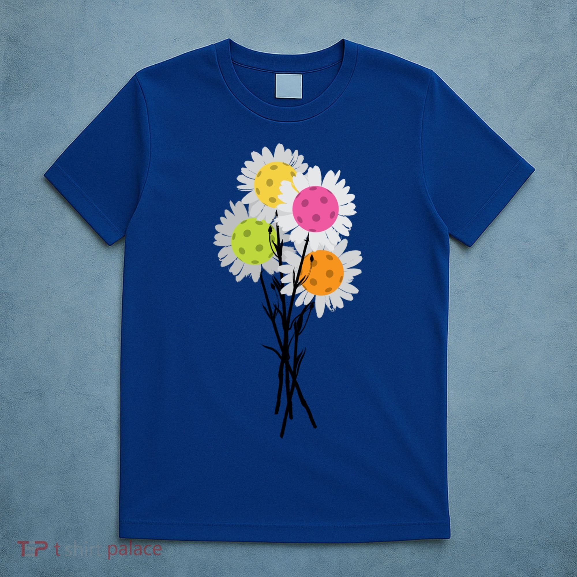 ValentineS MotherS Day Pickleball Flower Bouquet Pretty Cute Gift T-Shirt