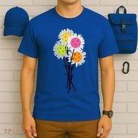ValentineS MotherS Day Pickleball Flower Bouquet Pretty Cute Gift T-Shirt thumb 6
