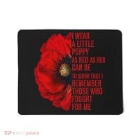 Veterans Memorial Day We Never Forget Red Poppy Flower Usa Mousepad thumb 0