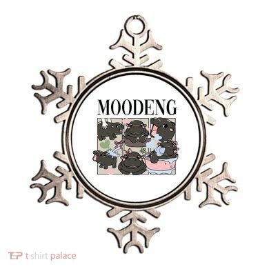 Vintage Moo Deng Bootleg Rap I Love Moo Deng Hippo Lover Ornament