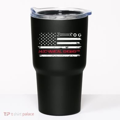 Vintage Mechanical Engineer American Flag Engineering Tumbler