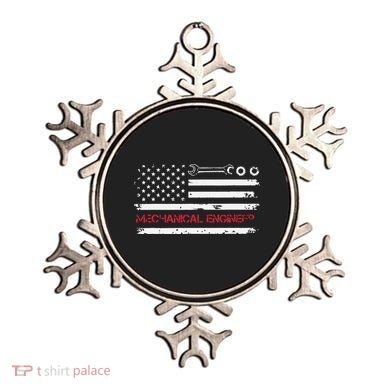 Vintage Mechanical Engineer American Flag Engineering Ornament