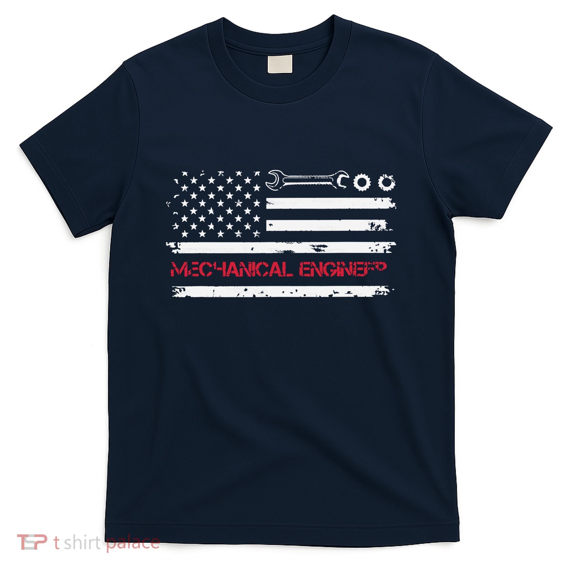 Vintage Mechanical Engineer American Flag Engineering T-Shirt