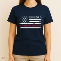 Vintage Mechanical Engineer American Flag Engineering T-Shirt thumb 4
