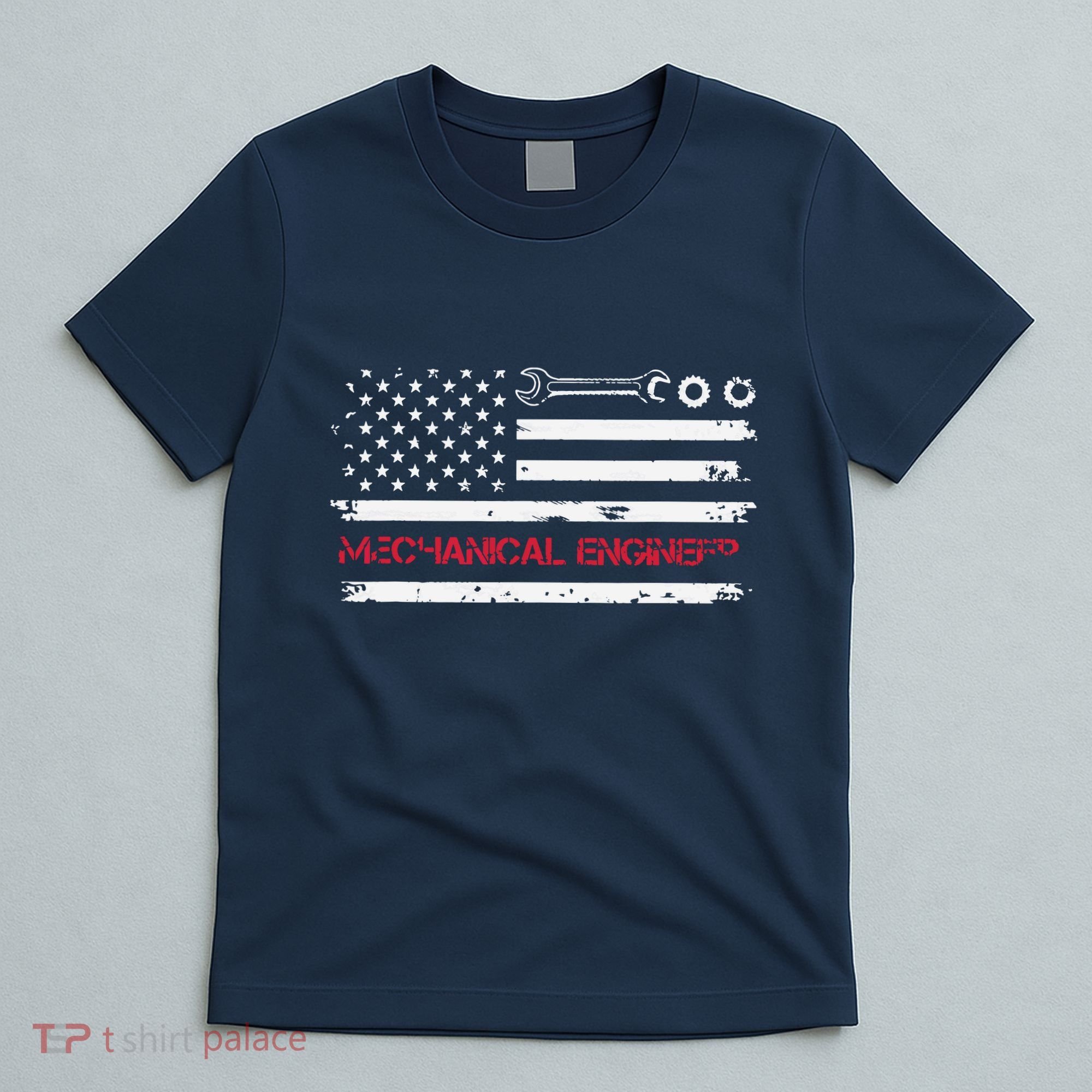Vintage Mechanical Engineer American Flag Engineering T-Shirt