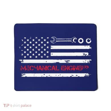Vintage Mechanical Engineer American Flag Engineering Mousepad