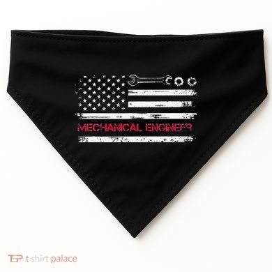 Vintage Mechanical Engineer American Flag Engineering USA-Made Doggie Bandana
