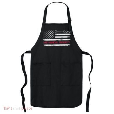 Vintage Mechanical Engineer American Flag Engineering Apron