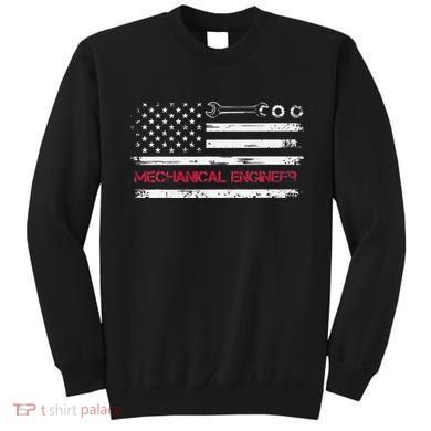 Vintage Mechanical Engineer American Flag Engineering Sweatshirt