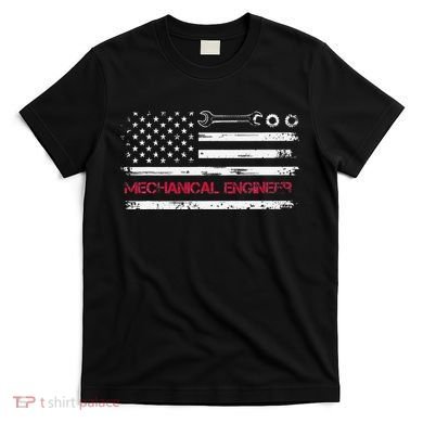 Vintage Mechanical Engineer American Flag Engineering T-Shirt