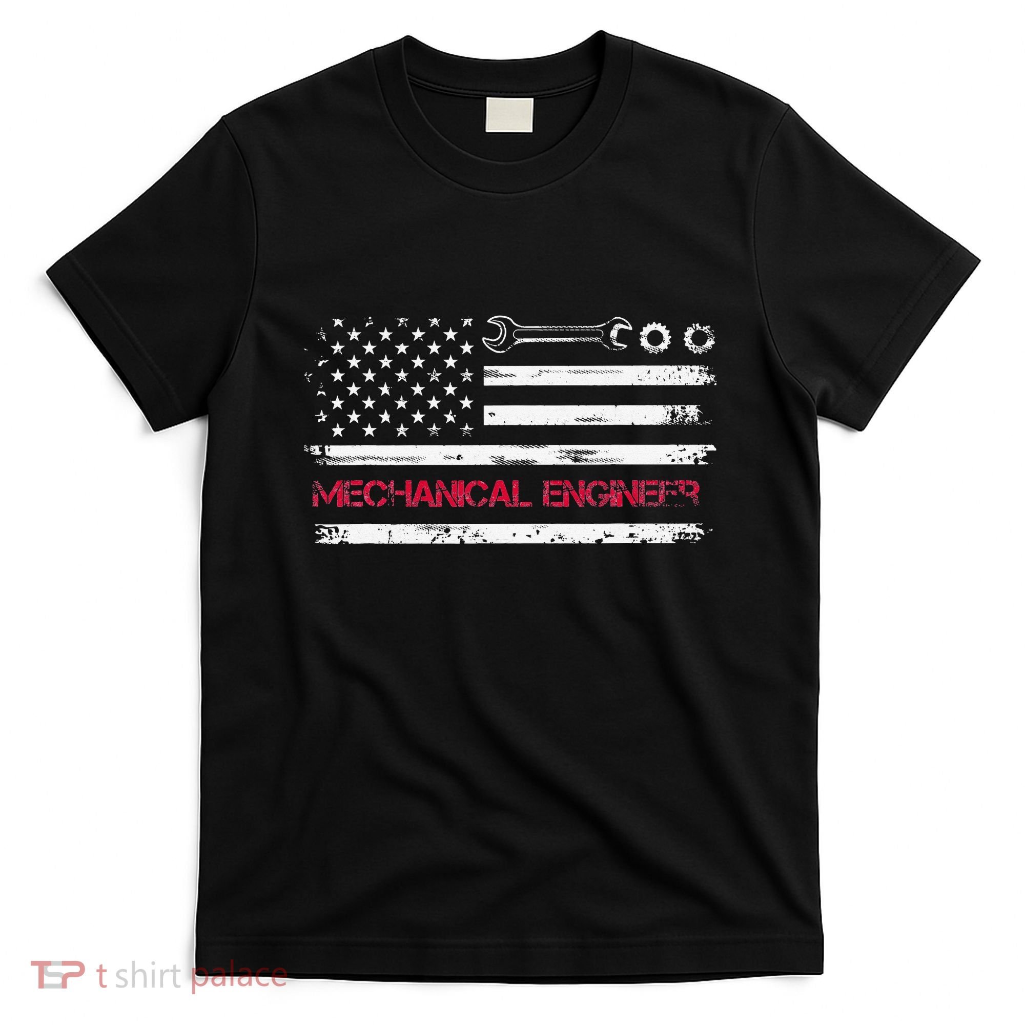 Vintage Mechanical Engineer American Flag Engineering T-Shirt