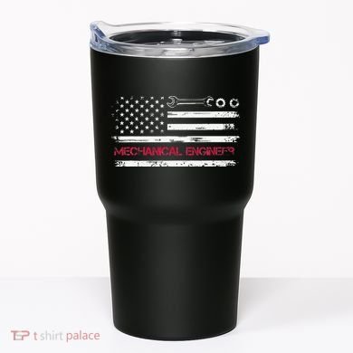 Vintage Mechanical Engineer American Flag Engineering Tumbler