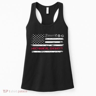 Vintage Mechanical Engineer American Flag Engineering Women's Tank Top