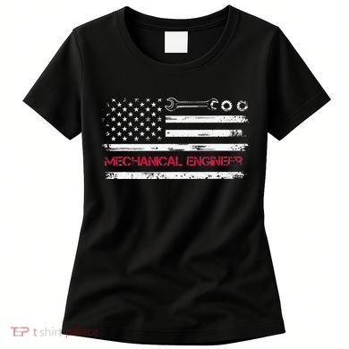 Vintage Mechanical Engineer American Flag Engineering Women's T-Shirt