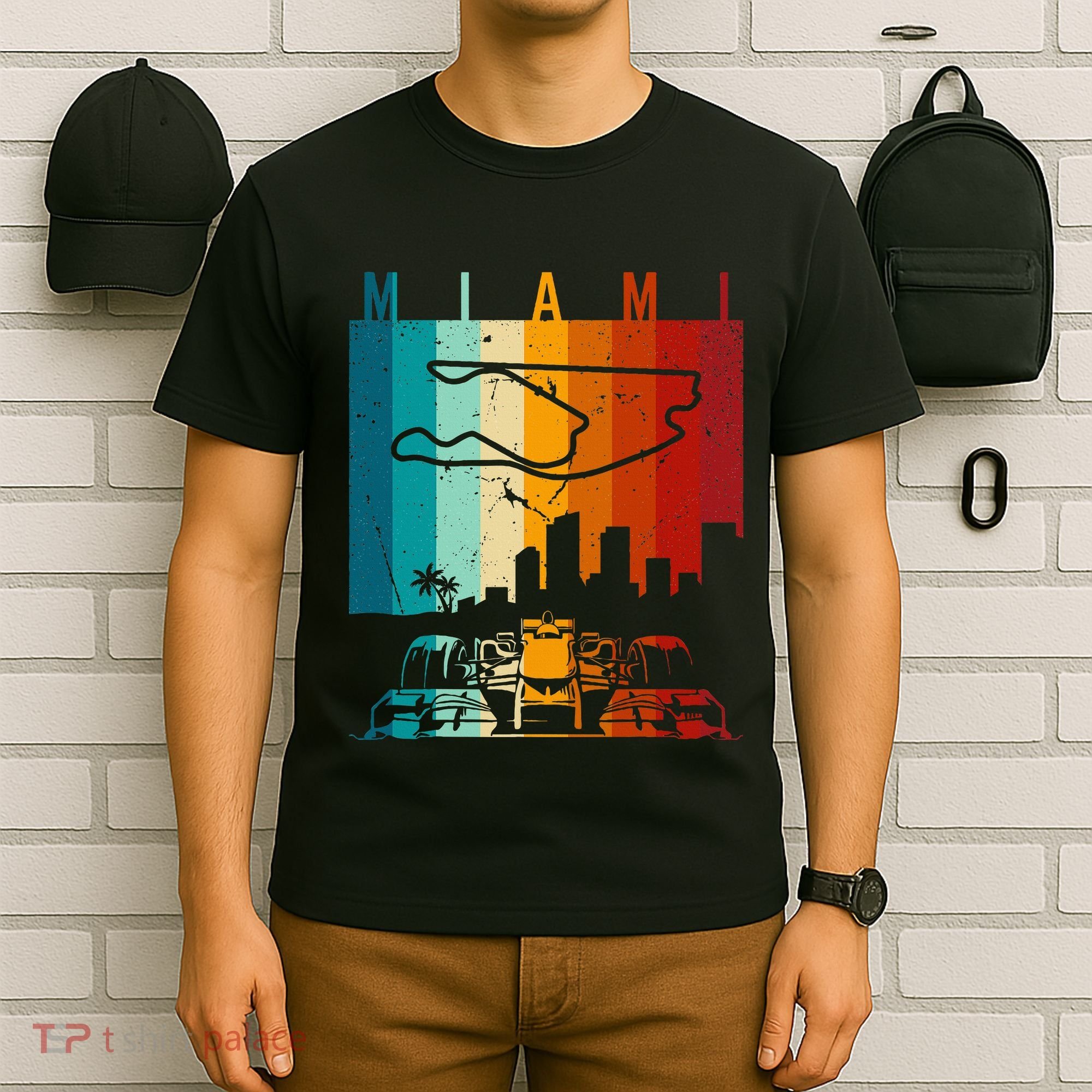 Vintage Miami Formula Racing Track Circuit Fan T-Shirt