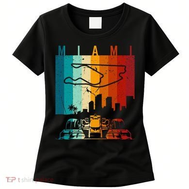 Vintage Miami Formula Racing Track Circuit Fan Women's T-Shirt